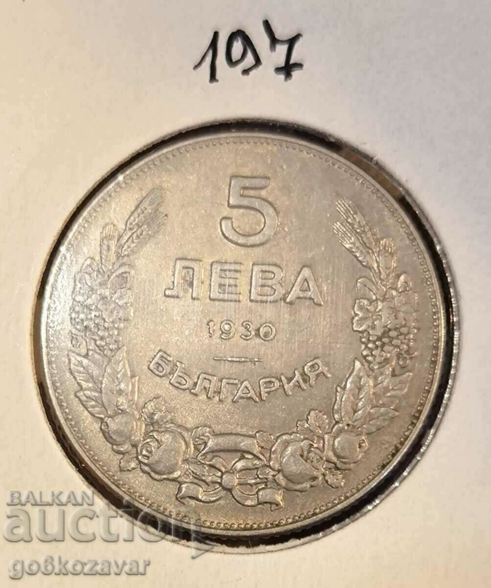 Auction  Bulgaria 5 BGN 1930 Top coin!