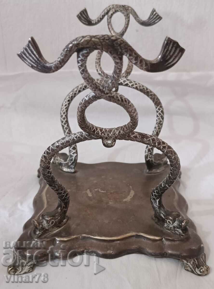 Auction silver plated newspaper rack Auction silver plated newspaper rack