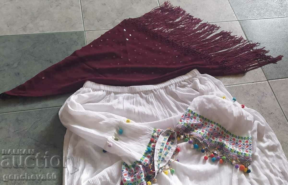 Cămașă cu broderie, mărgele și eșarfă cu paiete - 6 Cămașă cu broderie, mărgele și eșarfă cu paiete - 6