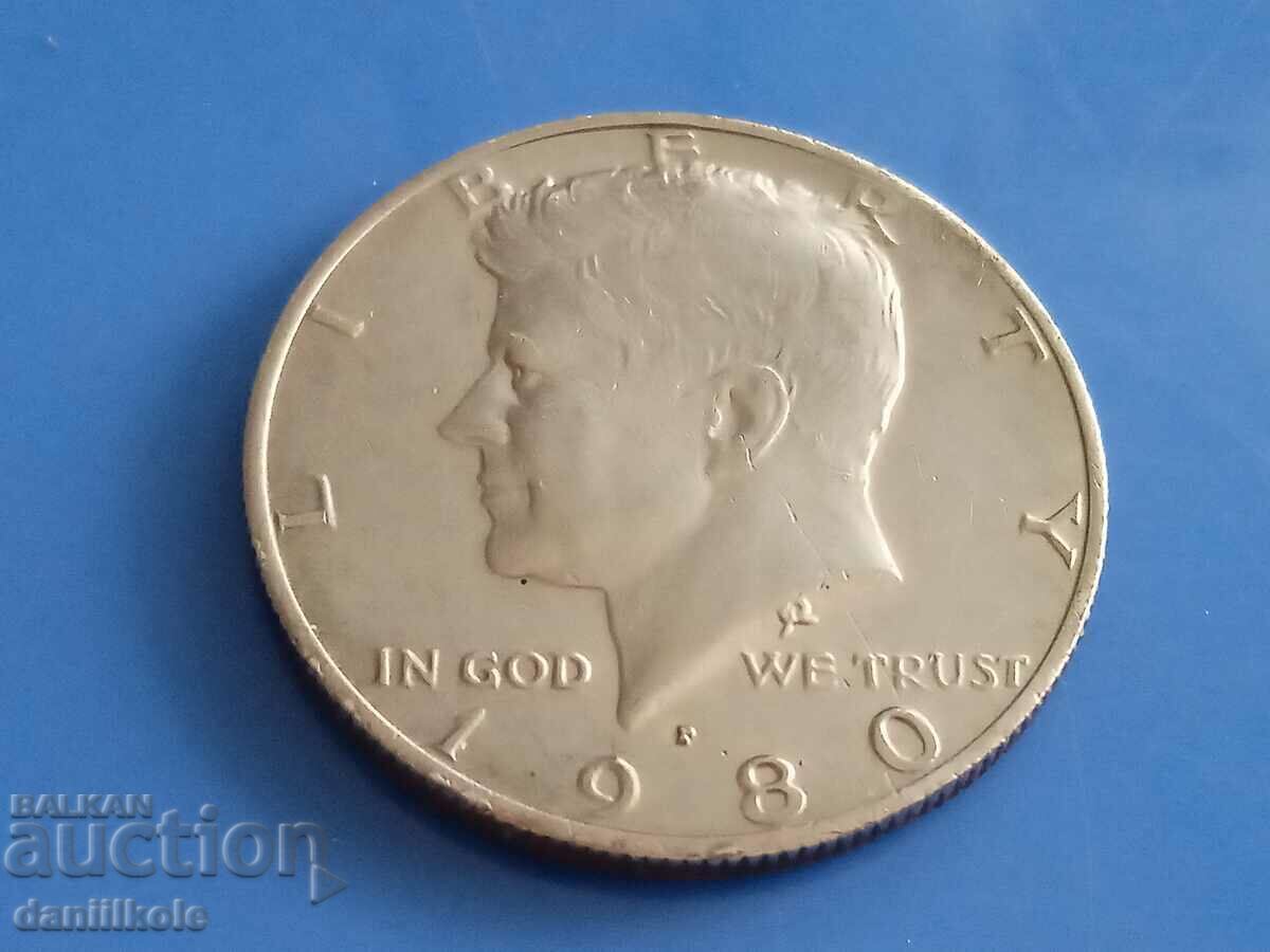 *$*Y*$* USA 1/2 HALF HALF DOLLAR 1980 - EXCELLENT *$*Y*$* - 5 *$*Y*$* USA 1/2 HALF HALF DOLLAR 1980 - EXCELLENT *$*Y*$* - 5