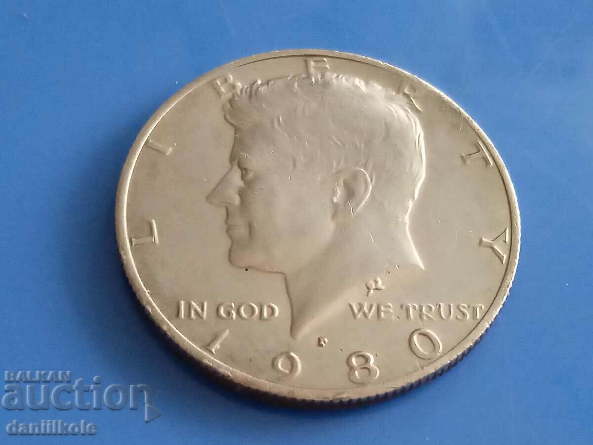 *$*Y*$* USA 1/2 HALF HALF DOLLAR 1980 - EXCELLENT *$*Y*$* - 7 *$*Y*$* USA 1/2 HALF HALF DOLLAR 1980 - EXCELLENT *$*Y*$* - 7