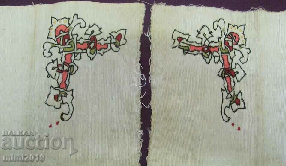 Motive Art Nouveau, Broderie manuală 2 buc. - 6