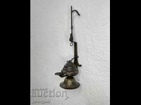 Authentic bronze oil lamp. #5070