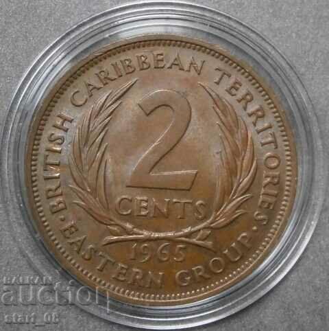 2 цента Източни Кариби 1965
