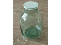 3 liter old thick glass jar.