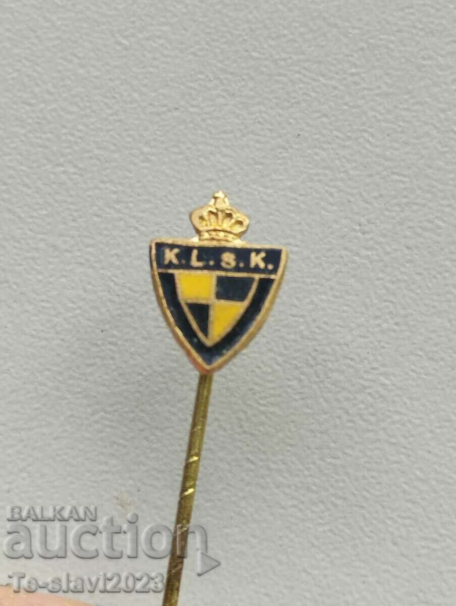 Old badge football - football club. Belgium