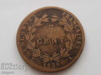 рядка монетa Френски колонии 5 сантима 1829 French colonies
