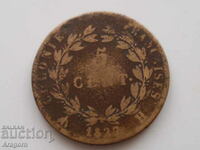 рядка монетa Френски колонии 5 сантима 1827; French colonies