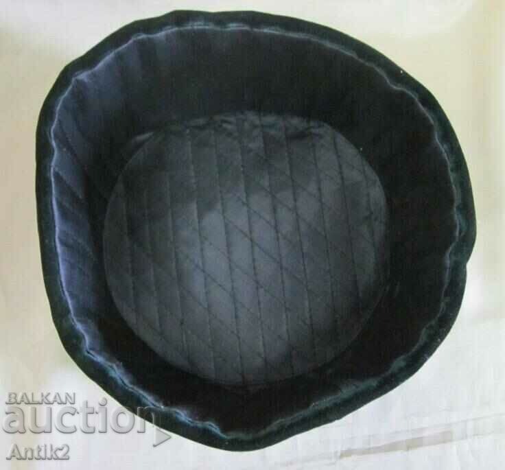 Old Men's Hat Velvet, Embroidery, Beads - 5 Old Men's Hat Velvet, Embroidery, Beads - 5