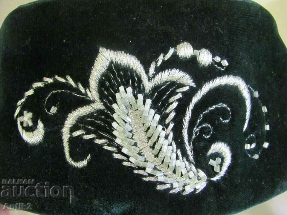 Old Men's Hat Velvet, Embroidery, Beads - 6 Old Men's Hat Velvet, Embroidery, Beads - 6