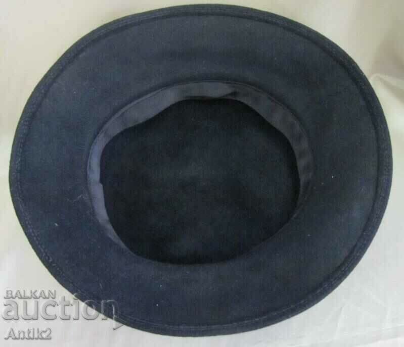 50's Vintage Women's Black Felt Hat - 6
