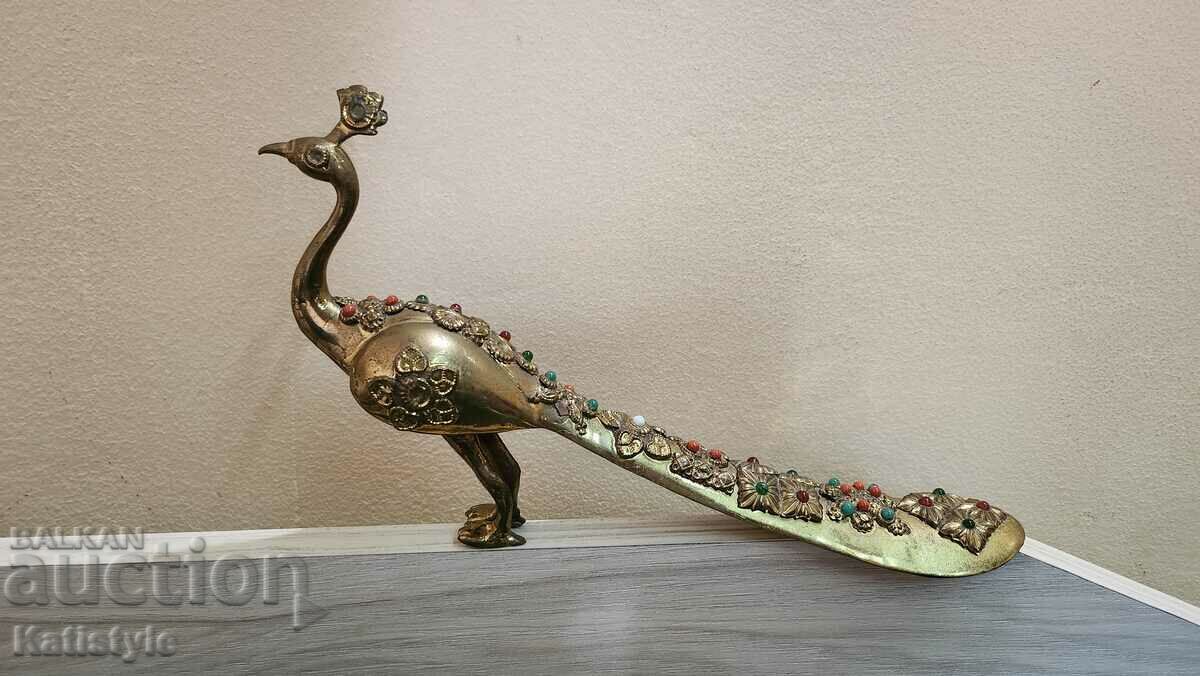 Metallic peacock shoe