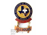 Texas-Hospital Assistants Association-Εθελοντής με 100 ώρες