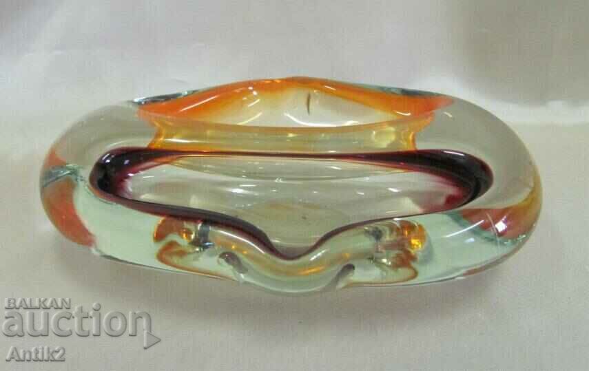 Screw Murano Crystal Glass Ashtray with price 60.00 BGN | € 30.68