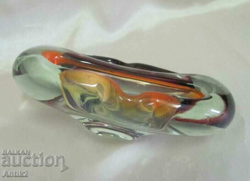 Delivery of Screw Murano Crystal Glass Ashtray