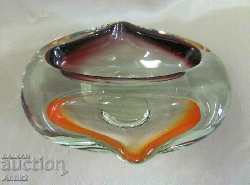 Screw Murano Crystal Glass Ashtray - 5