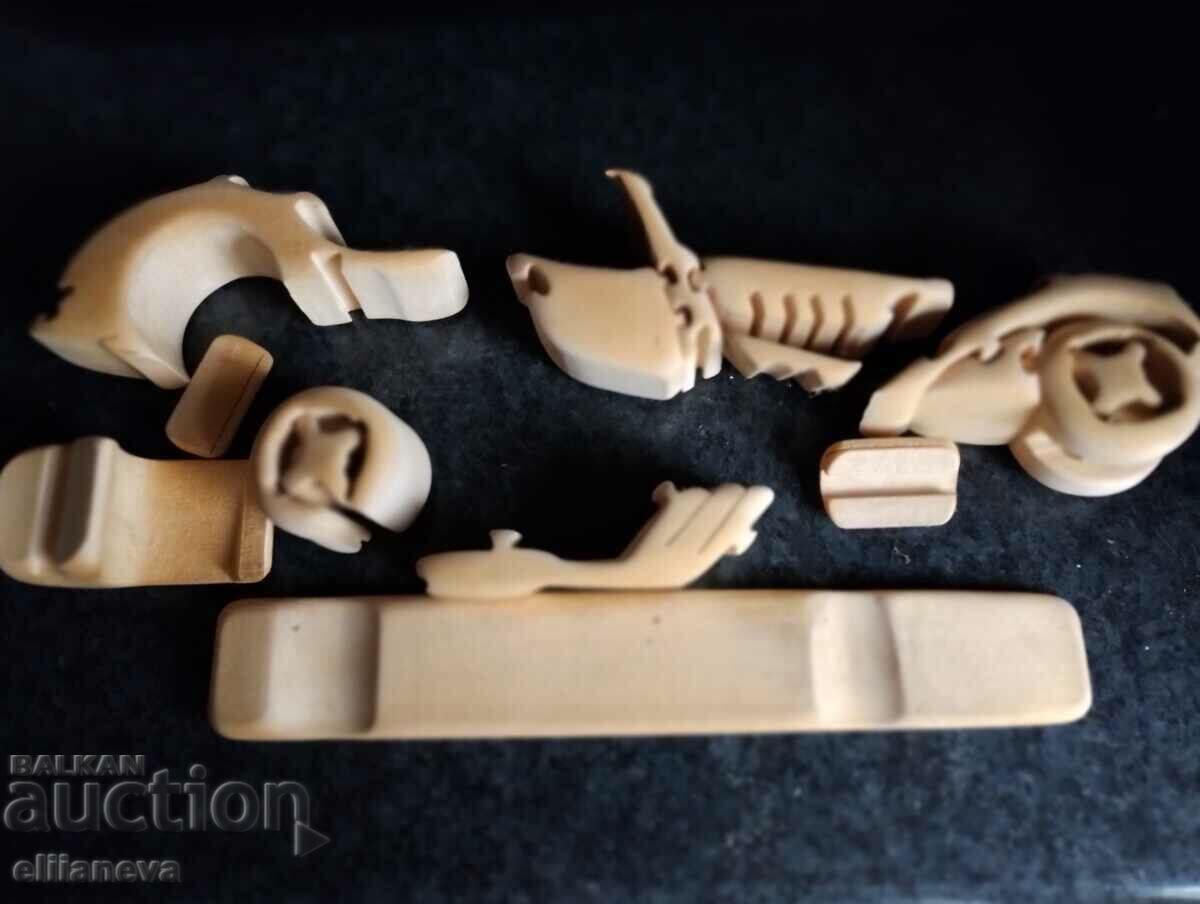 Livrarea Mașină retro detașabilă din lemn 26cm