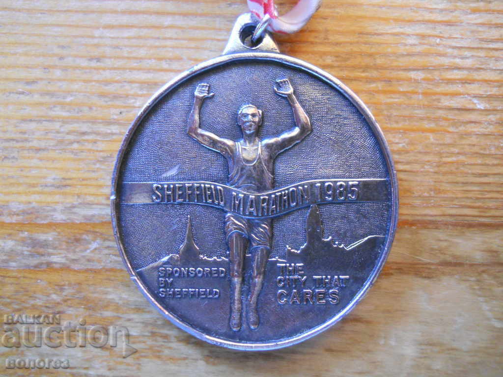 medalie sportivă - maraton 1985 - Marea Britanie