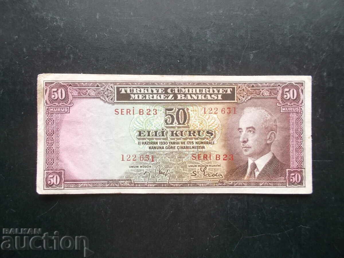 ΤΟΥΡΚΙΑ, 50 kuruş, 1941