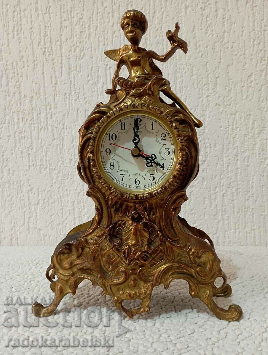 Antique solid bronze clock