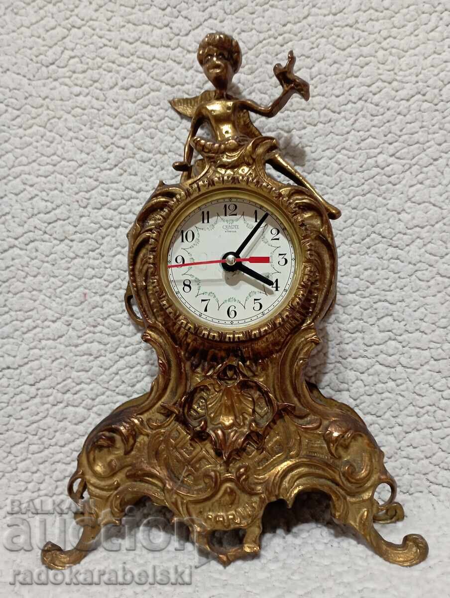 Antique solid bronze clock