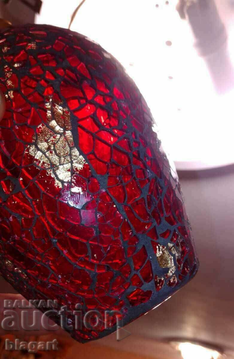 Auction  Murano, red glass, lamp,