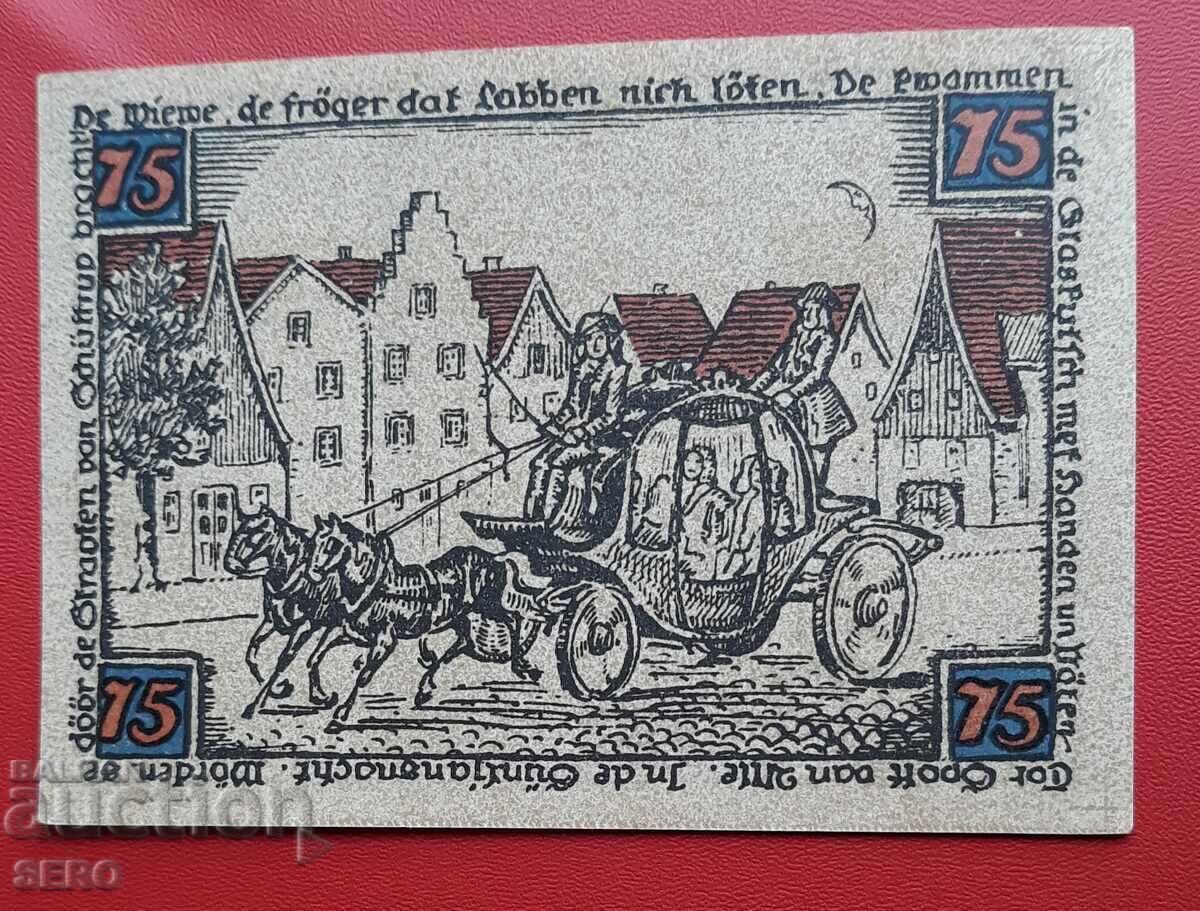 Bancnota-Germania-Saxonia-Schüttorf-75 pfennig 1921