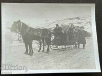 4150 Kingdom of Bulgaria Winter horse-drawn sleigh 1930s