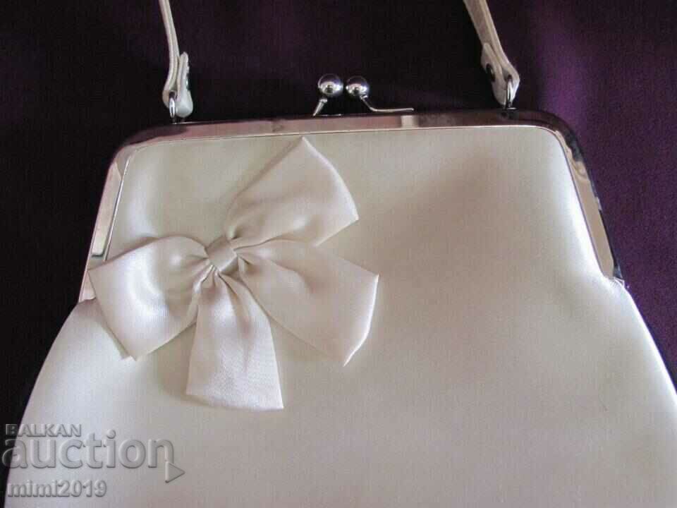 60's Small Ladies' Bag satin and metal clasp - 5