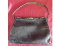 30's Antique Leather Ladies Bag