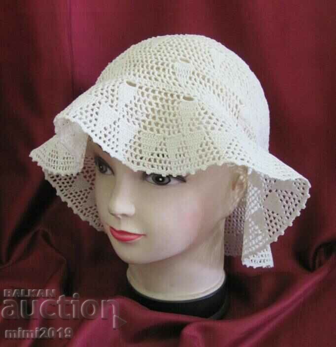 Pălărie de vară Vintich tricotată manual pentru femei
