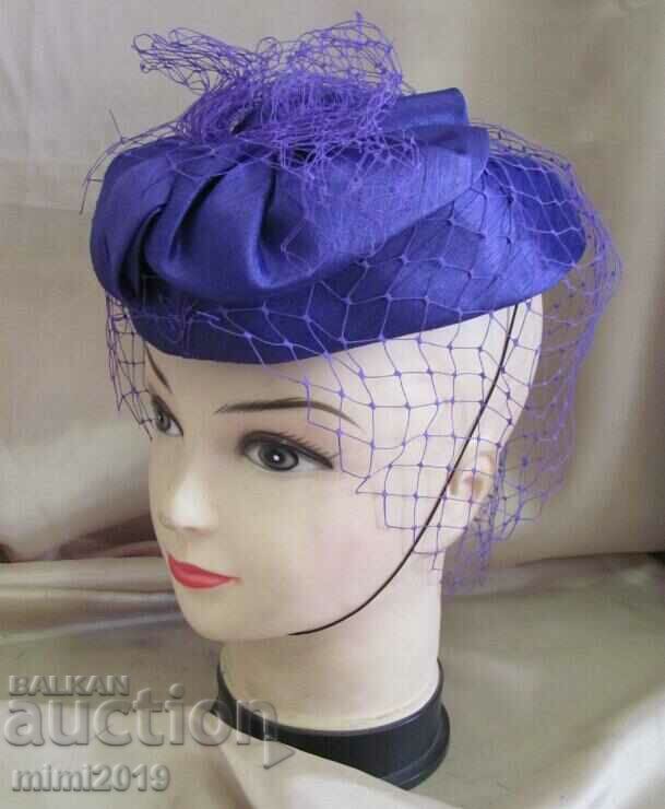 Pălărie antică pentru femei cu voal anilor 30
