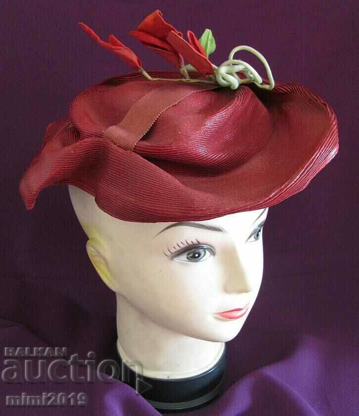 Pălărie de damă antică din anii 30 - 6