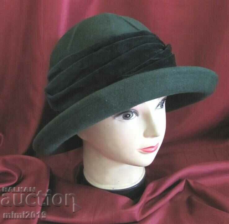 50's Antique Women's Felt and Velvet Hat with price 45.00 BGN | € 23.01 50's Antique Women's Felt and Velvet Hat with price 45.00 BGN | € 23.01