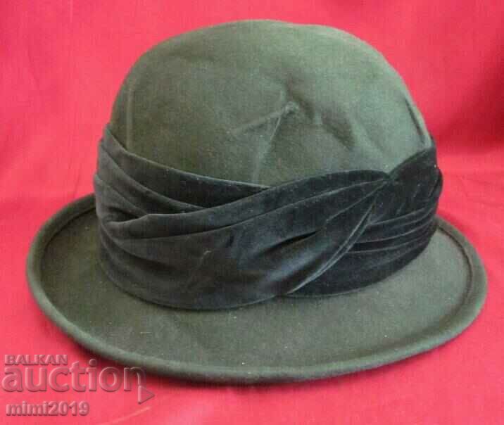 50's Antique Women's Felt and Velvet Hat - 5 50's Antique Women's Felt and Velvet Hat - 5