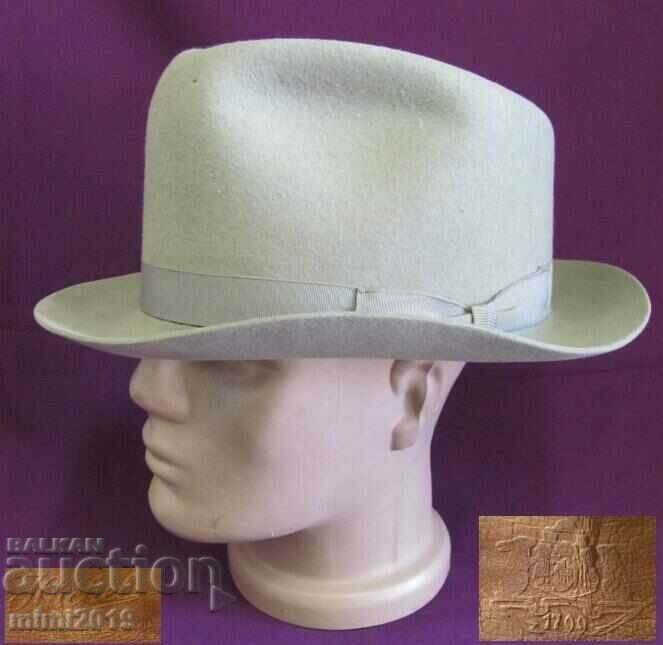 60's Vintich Men's Bomber Hat - Borsalino type - 6 60's Vintich Men's Bomber Hat - Borsalino type - 6