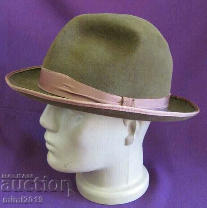 Antique Men's Hat - Borsalino type - 7 Antique Men's Hat - Borsalino type - 7