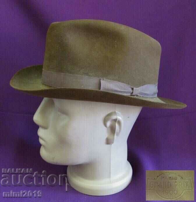 Ανδρικό καπέλο τύπου Borsalino της δεκαετίας του '50, τσόχα
