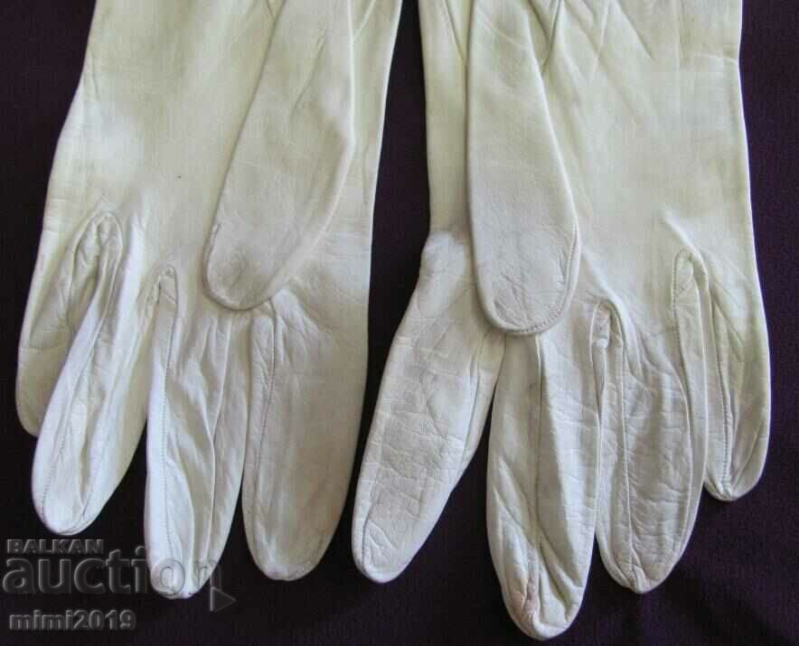 30's Antique Ladies Leather Gloves genuine leather - 5 30's Antique Ladies Leather Gloves genuine leather - 5