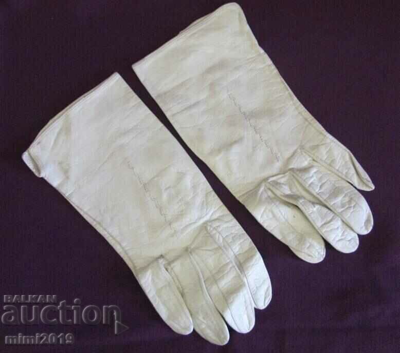 Γυναικεία δερμάτινα γάντια αντίκες της δεκαετίας του '30 από γνήσιο δέρμα