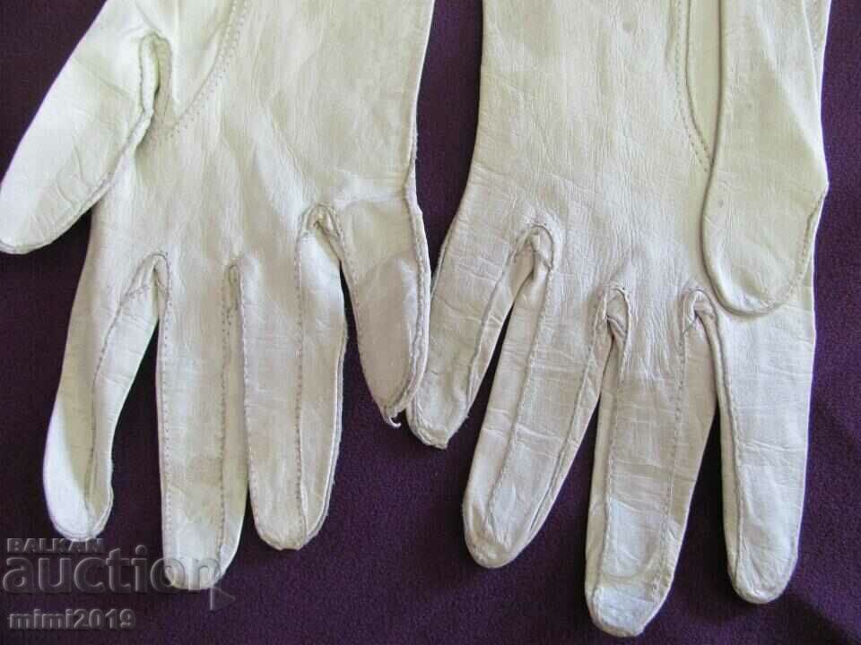 30's Antique Ladies Leather Gloves genuine leather - 5 30's Antique Ladies Leather Gloves genuine leather - 5