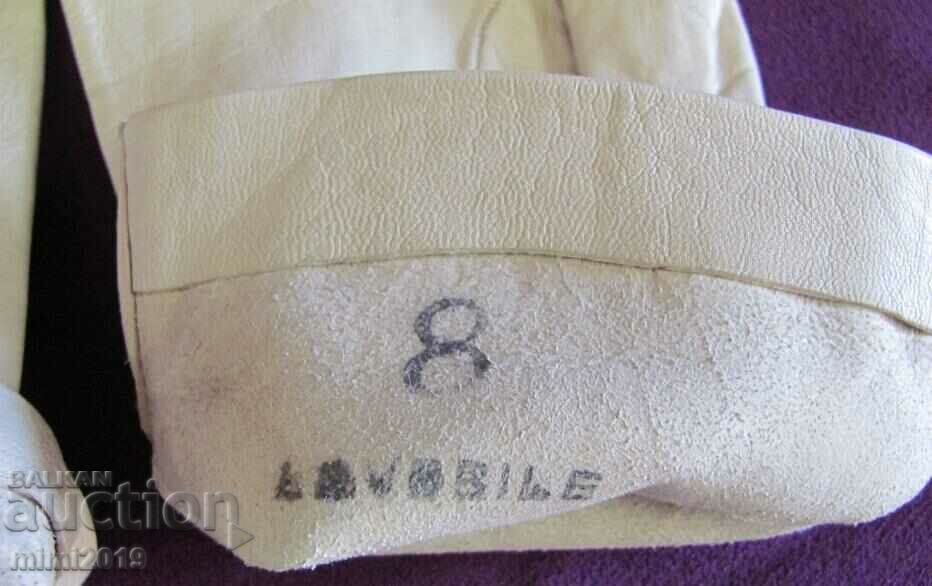 30's Antique Ladies Leather Gloves genuine leather - 7 30's Antique Ladies Leather Gloves genuine leather - 7