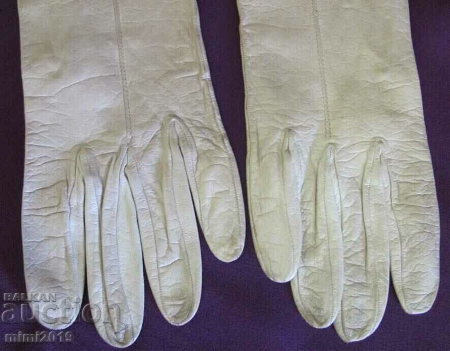 30's Antique Ladies Leather Gloves genuine leather - 6 30's Antique Ladies Leather Gloves genuine leather - 6