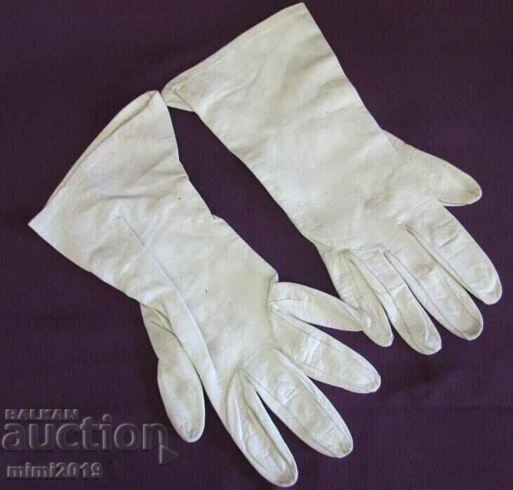 30's Antique Ladies Leather Gloves genuine leather - 6 30's Antique Ladies Leather Gloves genuine leather - 6