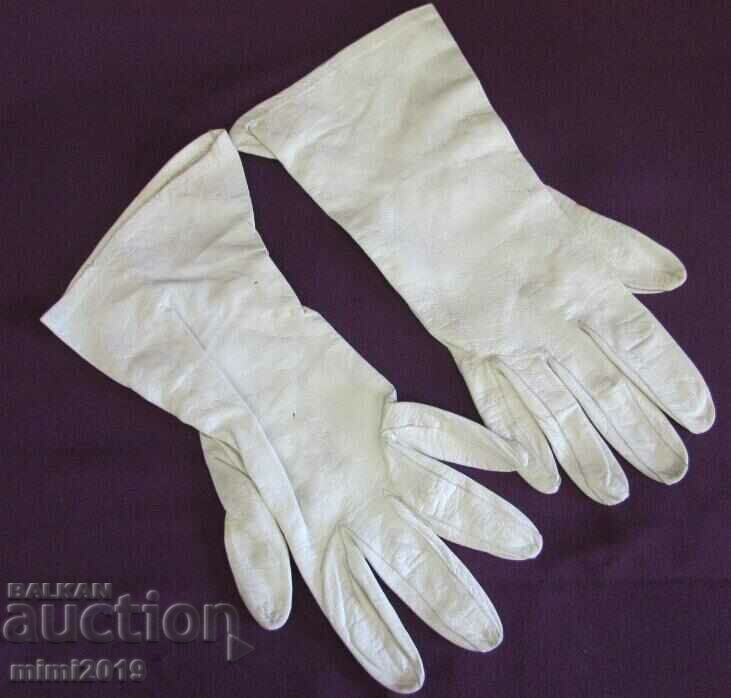 Mănuși din piele antică pentru femei din anii 30 din piele naturală