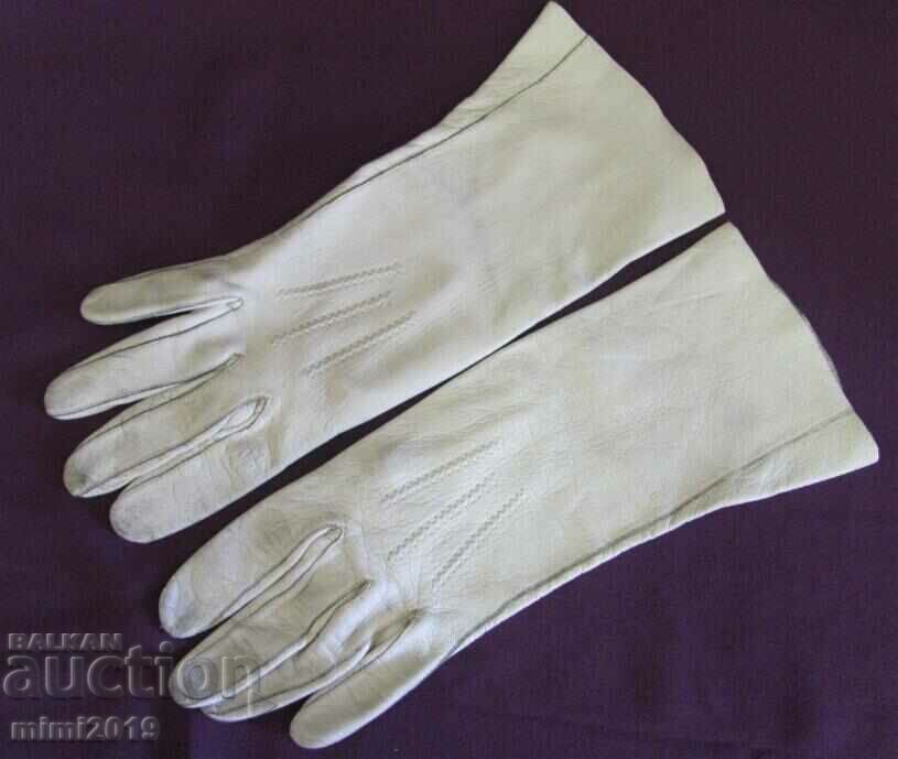 30's Antique Ladies Leather Gloves genuine leather