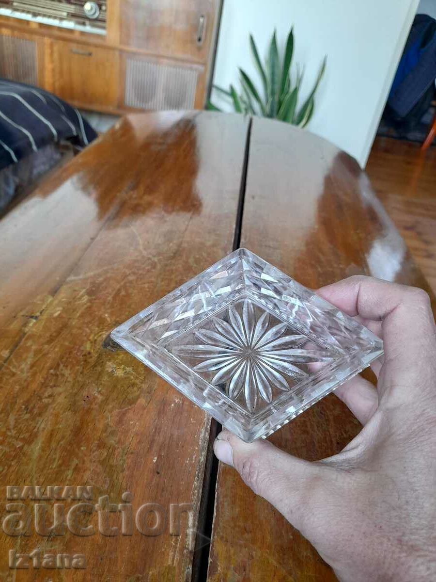 Old glass bowl, candy box, sugar bowl with price 6.00 BGN | € 3.07 Old glass bowl, candy box, sugar bowl with price 6.00 BGN | € 3.07