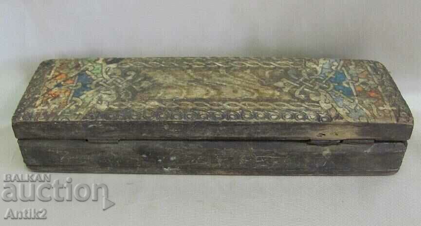 19th century Wooden School Box - 5 19th century Wooden School Box - 5
