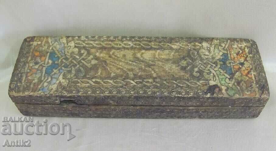 19th century Wooden School Box - 7 19th century Wooden School Box - 7