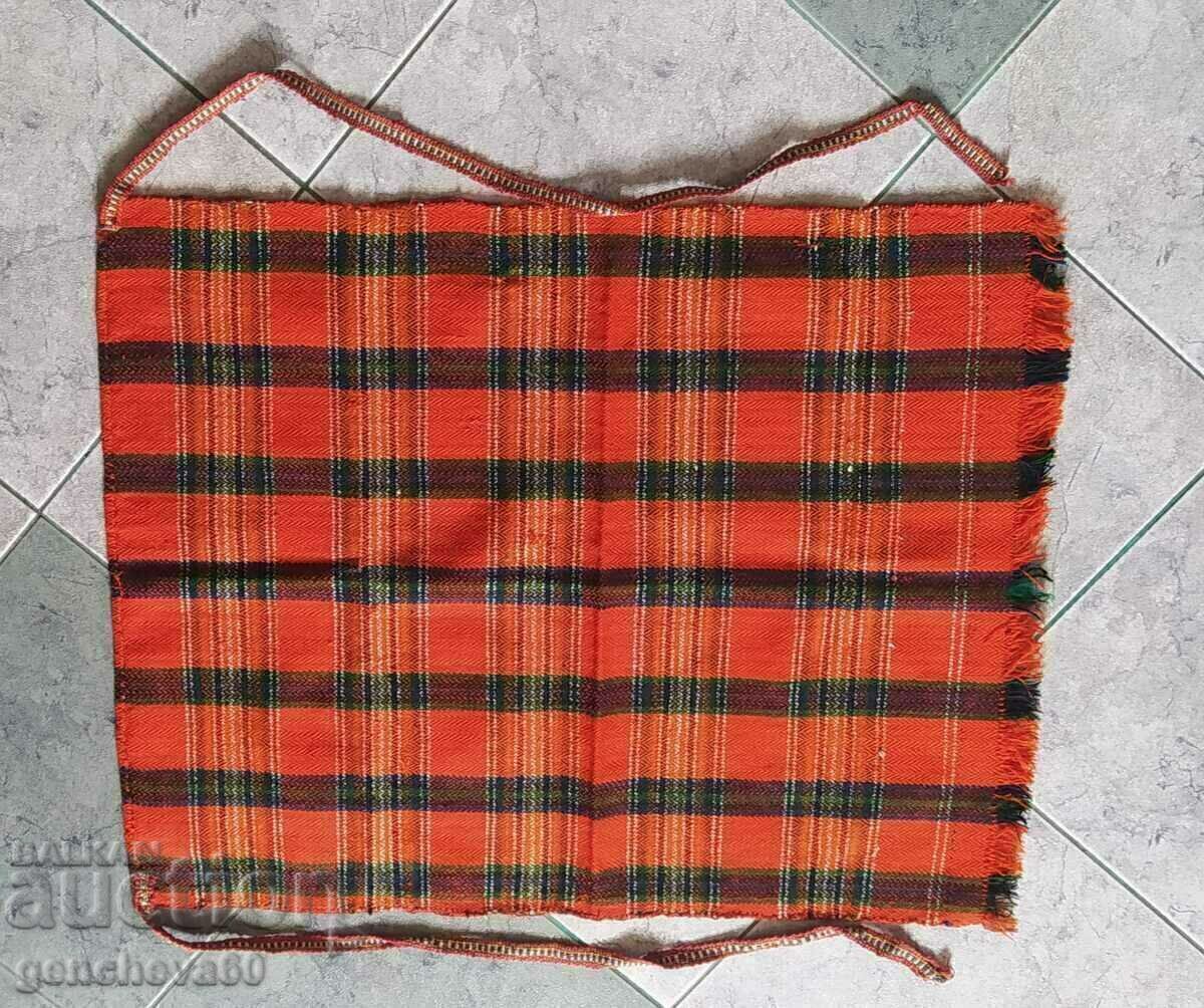Authentic orange woven apron with silver coins with price 40.00 BGN | € 20.45